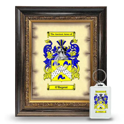 O'Regent Framed Coat of Arms and Keychain - Heirloom