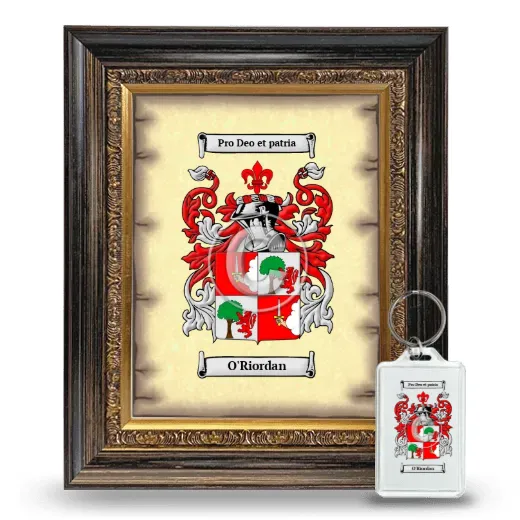 O'Riordan Framed Coat of Arms and Keychain - Heirloom