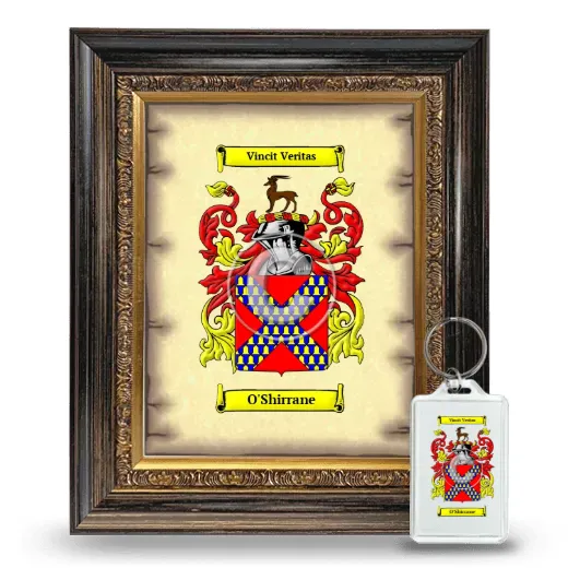 O'Shirrane Framed Coat of Arms and Keychain - Heirloom