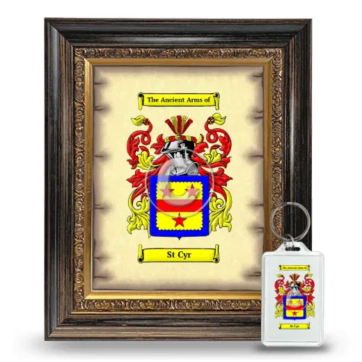 St Cyr Framed Coat of Arms and Keychain - Heirloom