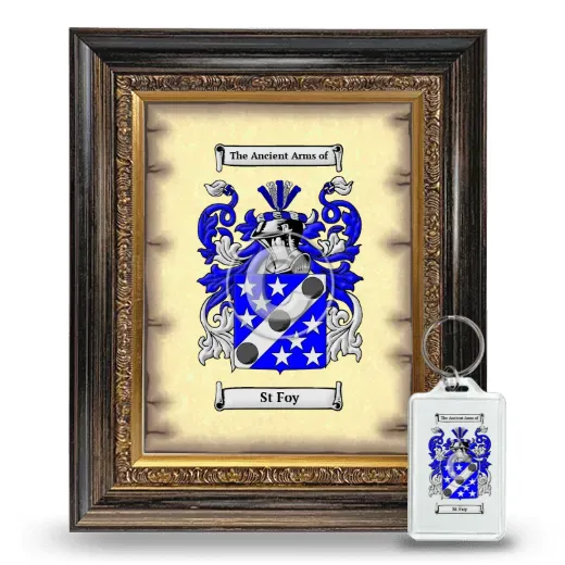 St Foy Framed Coat of Arms and Keychain - Heirloom