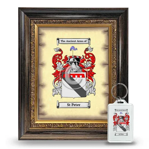 St Peter Framed Coat of Arms and Keychain - Heirloom