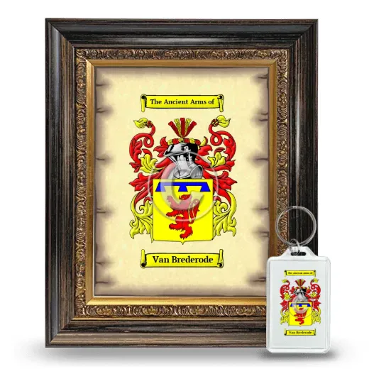 Van Brederode Framed Coat of Arms and Keychain - Heirloom