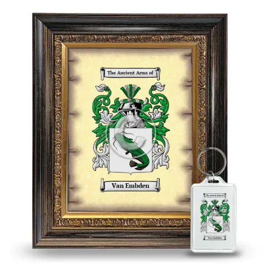 Van Embden Framed Coat of Arms and Keychain - Heirloom