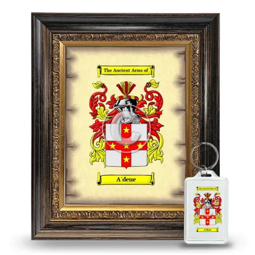 A'dene Framed Coat of Arms and Keychain - Heirloom