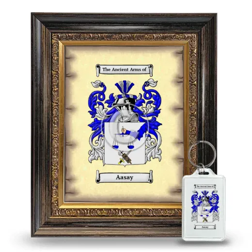 Aasay Framed Coat of Arms and Keychain - Heirloom