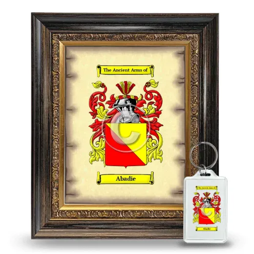Abadie Framed Coat of Arms and Keychain - Heirloom