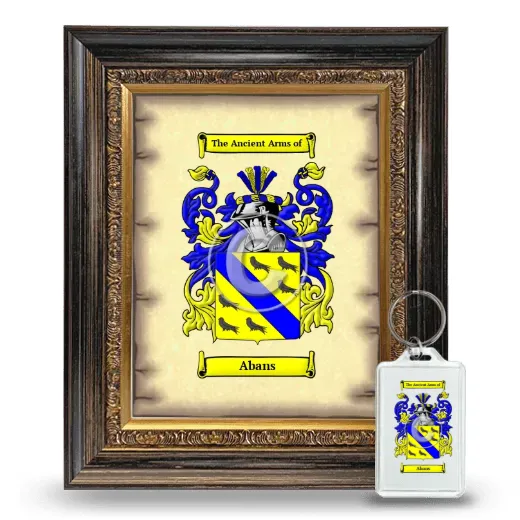 Abans Framed Coat of Arms and Keychain - Heirloom