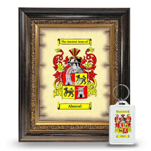 Abascal Framed Coat of Arms and Keychain - Heirloom