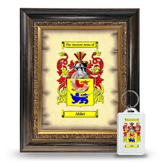 Ablet Framed Coat of Arms and Keychain - Heirloom