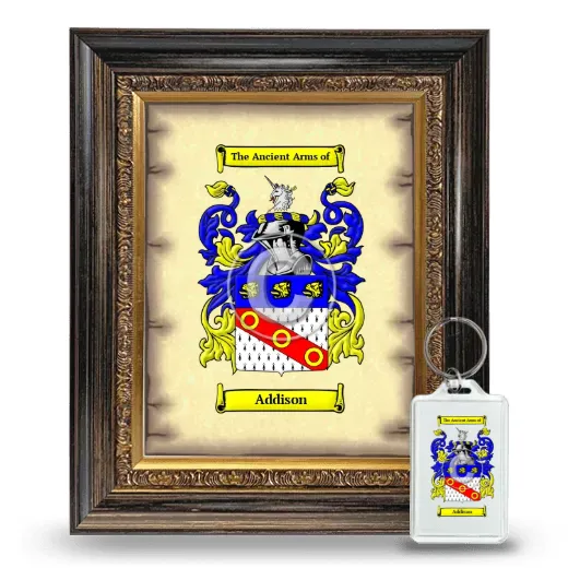 Addison Framed Coat of Arms and Keychain - Heirloom