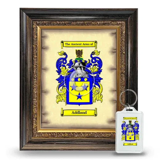 Addland Framed Coat of Arms and Keychain - Heirloom