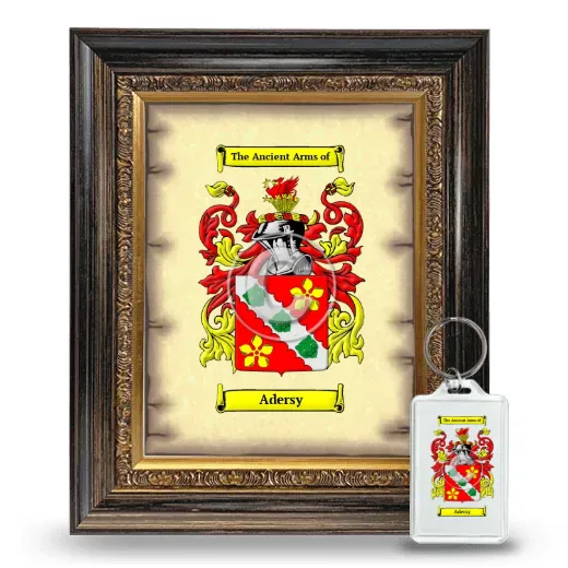 Adersy Framed Coat of Arms and Keychain - Heirloom
