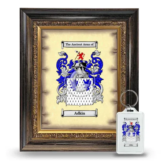 Adkin Framed Coat of Arms and Keychain - Heirloom