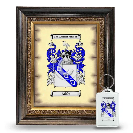 Adsly Framed Coat of Arms and Keychain - Heirloom