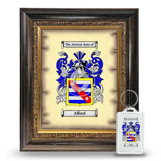 Afford Framed Coat of Arms and Keychain - Heirloom