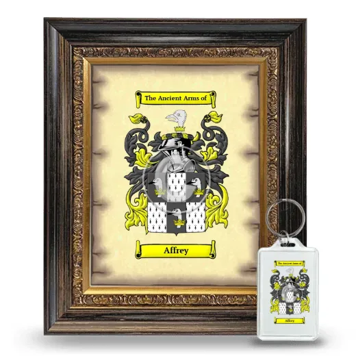 Affrey Framed Coat of Arms and Keychain - Heirloom