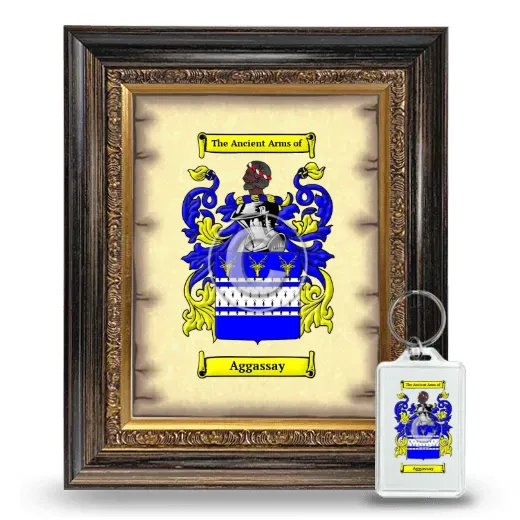 Aggassay Framed Coat of Arms and Keychain - Heirloom