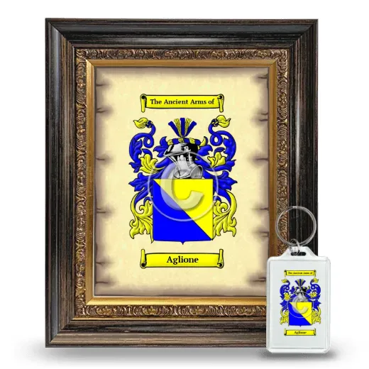 Aglione Framed Coat of Arms and Keychain - Heirloom