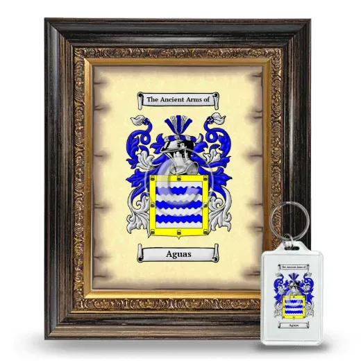 Aguas Framed Coat of Arms and Keychain - Heirloom