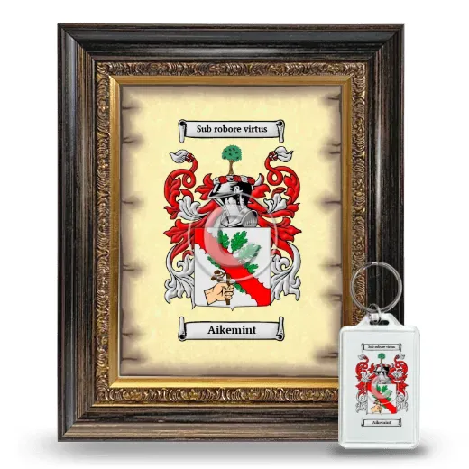 Aikemint Framed Coat of Arms and Keychain - Heirloom