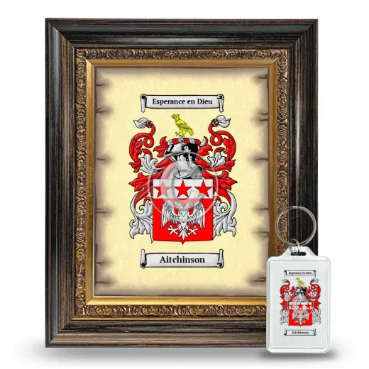Aitchinson Framed Coat of Arms and Keychain - Heirloom