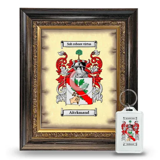 Aitckmand Framed Coat of Arms and Keychain - Heirloom