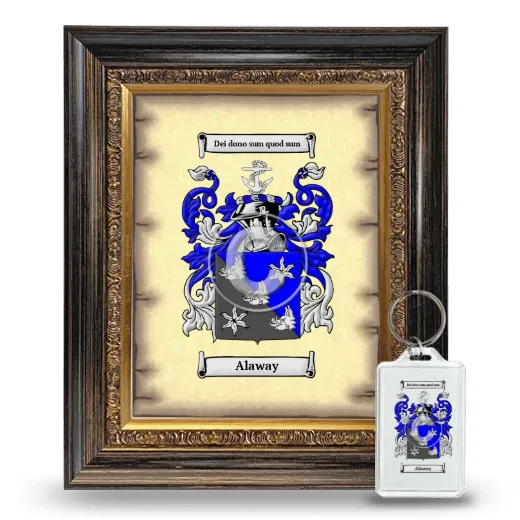 Alaway Framed Coat of Arms and Keychain - Heirloom