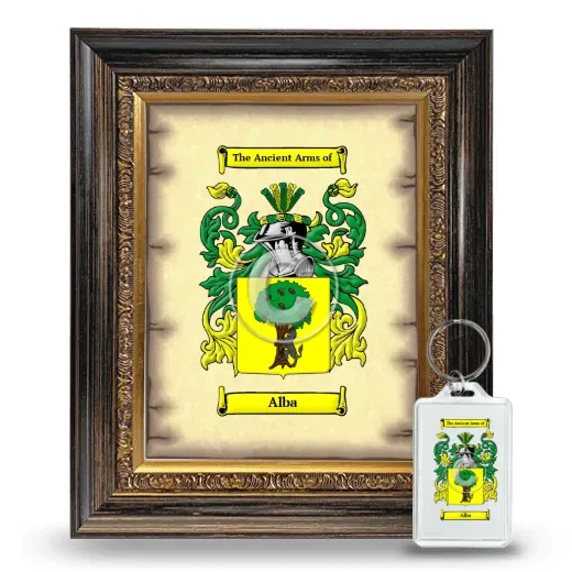Alba Framed Coat of Arms and Keychain - Heirloom