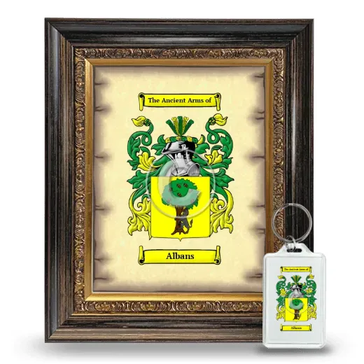 Albans Framed Coat of Arms and Keychain - Heirloom
