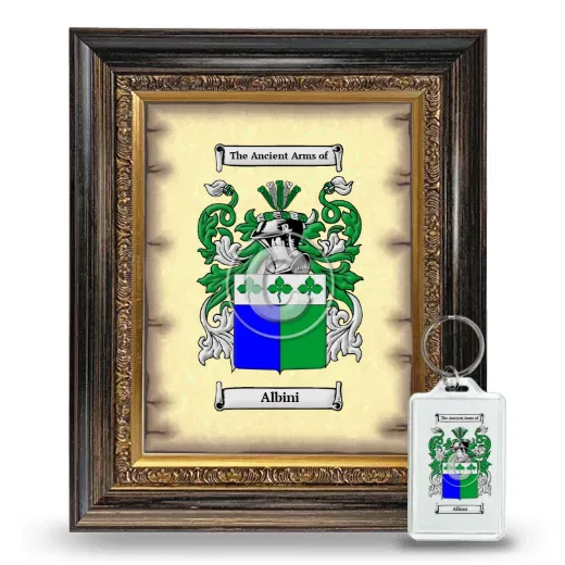 Albini Framed Coat of Arms and Keychain - Heirloom