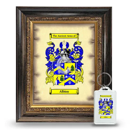 Albiny Framed Coat of Arms and Keychain - Heirloom