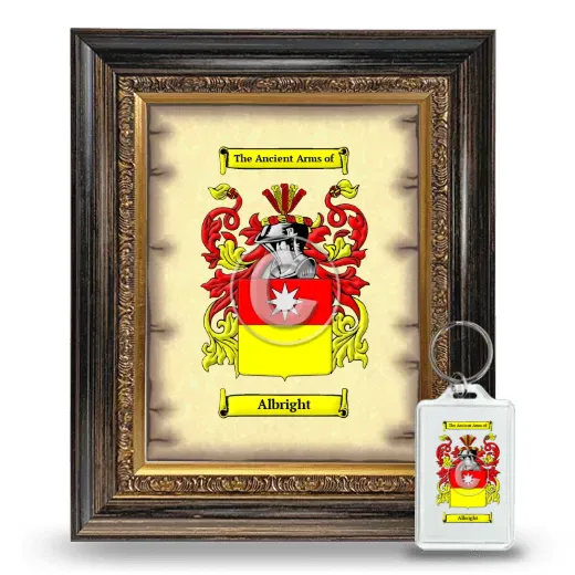 Albright Framed Coat of Arms and Keychain - Heirloom