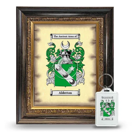 Alderton Framed Coat of Arms and Keychain - Heirloom