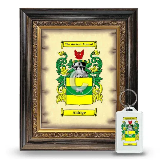 Aldrige Framed Coat of Arms and Keychain - Heirloom