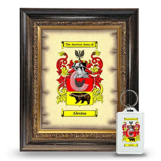 Alesina Framed Coat of Arms and Keychain - Heirloom