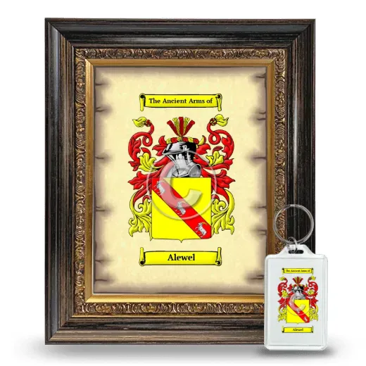 Alewel Framed Coat of Arms and Keychain - Heirloom