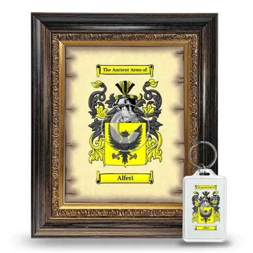 Alferi Framed Coat of Arms and Keychain - Heirloom