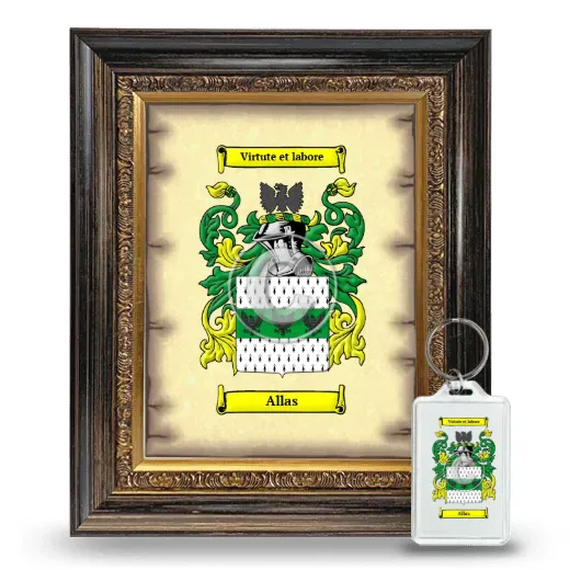 Allas Framed Coat of Arms and Keychain - Heirloom