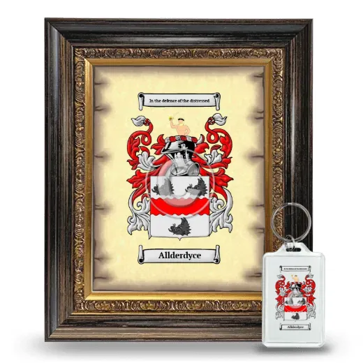 Allderdyce Framed Coat of Arms and Keychain - Heirloom