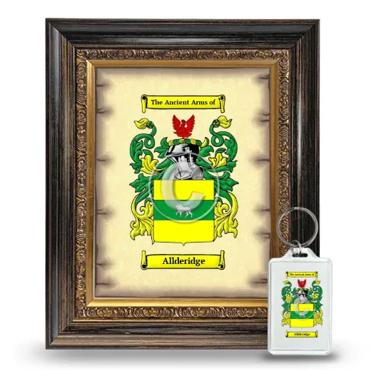 Allderidge Framed Coat of Arms and Keychain - Heirloom