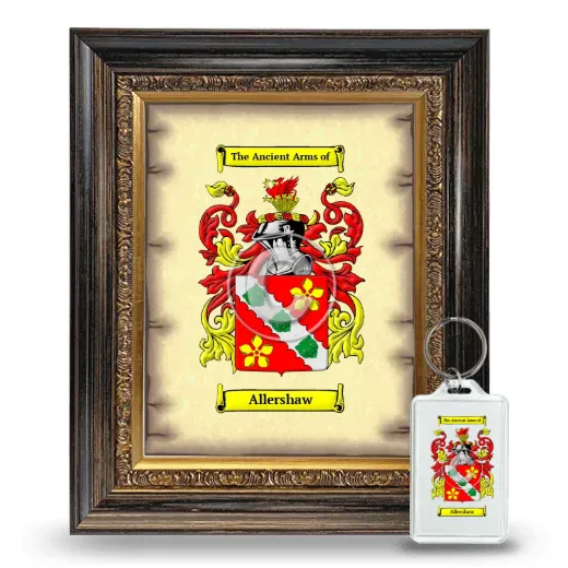 Allershaw Framed Coat of Arms and Keychain - Heirloom