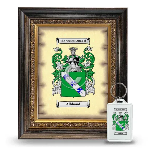 Alliband Framed Coat of Arms and Keychain - Heirloom