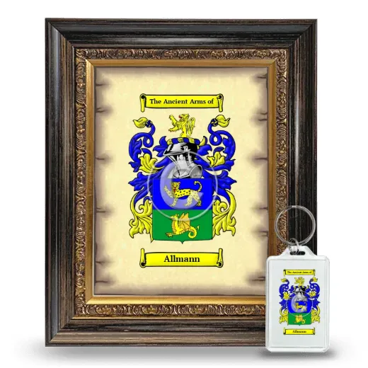 Allmann Framed Coat of Arms and Keychain - Heirloom