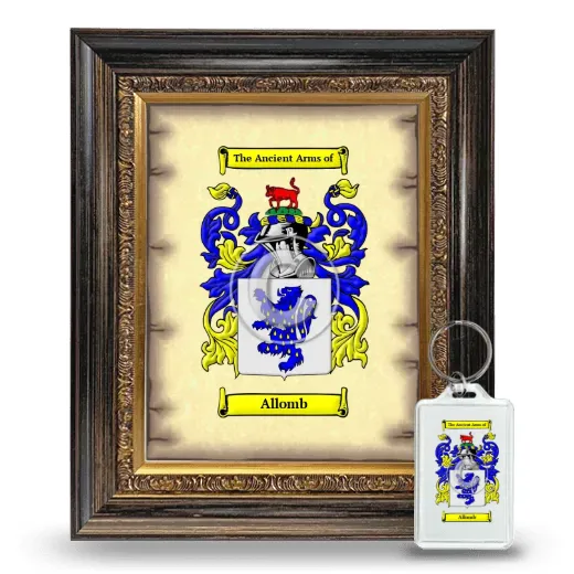 Allomb Framed Coat of Arms and Keychain - Heirloom