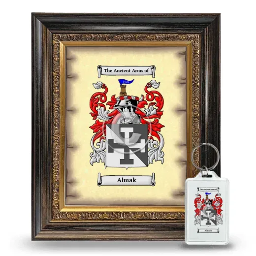 Almak Framed Coat of Arms and Keychain - Heirloom