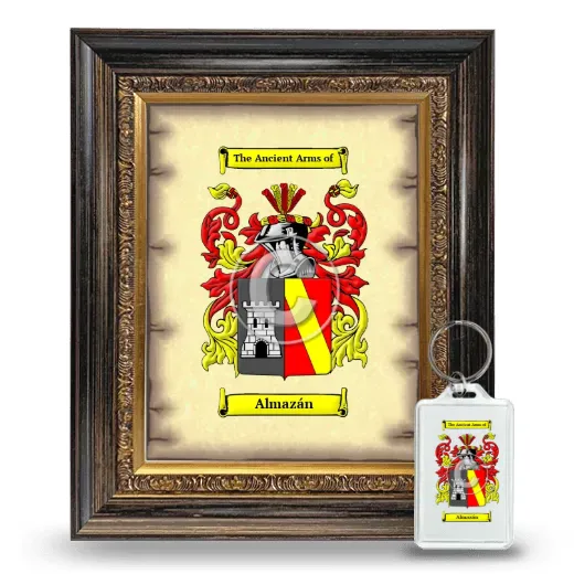 Almazán Framed Coat of Arms and Keychain - Heirloom