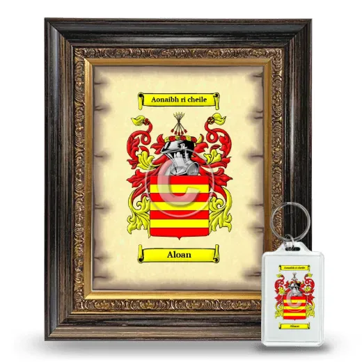 Aloan Framed Coat of Arms and Keychain - Heirloom