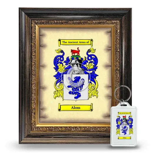 Alom Framed Coat of Arms and Keychain - Heirloom