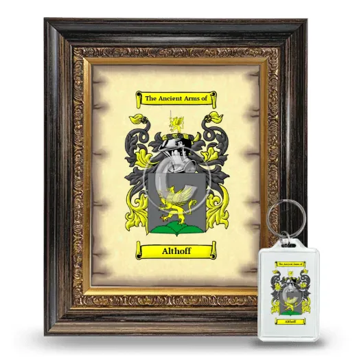 Althoff Framed Coat of Arms and Keychain - Heirloom
